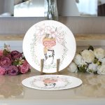 Realhomes Fashion Girl Dijital Baskılı Modern 2'li Yuvarlak Servis Altlığı - Supla Realhomes