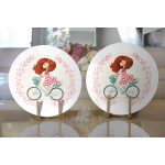 Realhomes Modern Bisiklet Desenli Dijital Baskılı 2'li Yuvarlak Servis Altlığı - Supla Realhomes