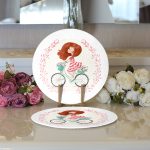 Realhomes Modern Bisiklet Desenli Dijital Baskılı 2'li Yuvarlak Servis Altlığı - Supla Realhomes