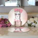 - Supla2li-595-Gorsel3 - Realhomes Realhomes Fashion Girl Dijital Baskılı Modern 2'li Yuvarlak Servis Altlığı - Supla Realhomes