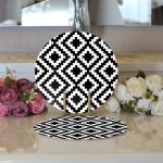 Realhomes Dijital Baskılı Modern 2'li Yuvarlak Servis Altlığı - Supla Realhomes