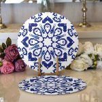 Realhomes Özel Tasarım Dijital Baskılı Modern 2'li Yuvarlak Servis Altlığı - Supla Realhomes