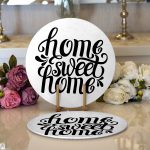 Realhomes Home Sweet Home Dijital Baskılı Modern 2'li Yuvarlak Servis Altlığı - Supla Realhomes