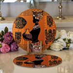 - Supla2li-6076-Gorsel1 - Realhomes Realhomes Özel Tasarım Dijital Baskılı Modern 2'li Yuvarlak Servis Altlığı - Supla Realhomes