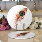 - Supla2li-6109-Gorsel1 - Realhomes Realhomes Özel Tasarım Dijital Baskılı Modern 2'li Yuvarlak Servis Altlığı - Supla Realhomes