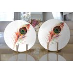 - Supla2li-6109-Gorsel2 - Realhomes Realhomes Özel Tasarım Dijital Baskılı Modern 2'li Yuvarlak Servis Altlığı - Supla Realhomes