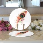 - Supla2li-6109-Gorsel3 - Realhomes Realhomes Özel Tasarım Dijital Baskılı Modern 2'li Yuvarlak Servis Altlığı - Supla Realhomes