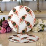 Realhomes Özel Tasarım Dijital Baskılı Modern 2'li Yuvarlak Servis Altlığı - Supla Realhomes