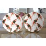 Realhomes Özel Tasarım Dijital Baskılı Modern 2'li Yuvarlak Servis Altlığı - Supla Realhomes