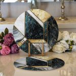 Realhomes Özel Tasarım Dijital Baskılı Modern 2'li Yuvarlak Servis Altlığı - Supla Realhomes