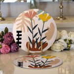 Realhomes Özel Tasarım Dijital Baskılı Modern 2'li Yuvarlak Servis Altlığı - Supla Realhomes