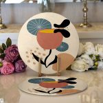 - Supla2li-6169-Gorsel1 - Realhomes Realhomes Özel Tasarım Dijital Baskılı Modern 2'li Yuvarlak Servis Altlığı - Supla Realhomes