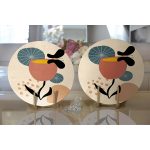 - Supla2li-6169-Gorsel2 - Realhomes Realhomes Özel Tasarım Dijital Baskılı Modern 2'li Yuvarlak Servis Altlığı - Supla Realhomes