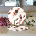 - Supla2li-6174-Gorsel3 - Realhomes Realhomes Özel Tasarım Dijital Baskılı Modern 2'li Yuvarlak Servis Altlığı - Supla Realhomes