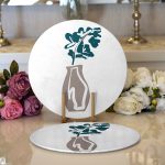 - Supla2li-6244-Gorsel1 - Realhomes Realhomes Özel Tasarım Dijital Baskılı Modern 2'li Yuvarlak Servis Altlığı - Supla Realhomes