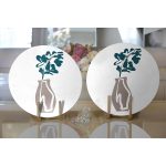 - Supla2li-6244-Gorsel2 - Realhomes Realhomes Özel Tasarım Dijital Baskılı Modern 2'li Yuvarlak Servis Altlığı - Supla Realhomes