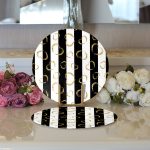 Realhomes Özel Tasarım Dijital Baskılı Modern 2'li Yuvarlak Servis Altlığı - Supla Realhomes