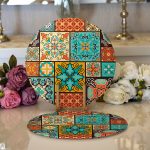 - Supla2li-6337-Gorsel1 - Realhomes  Realhomes Özel Tasarım Dijital Baskılı Modern 2'li Yuvarlak Servis Altlığı - Supla Realhomes