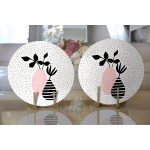 - Supla2li-6408-Gorsel2 - Realhomes Realhomes Özel Tasarım Dijital Baskılı Modern 2'li Yuvarlak Servis Altlığı - Supla Realhomes