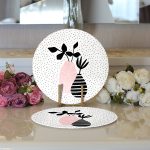 - Supla2li-6408-Gorsel3 - Realhomes Realhomes Özel Tasarım Dijital Baskılı Modern 2'li Yuvarlak Servis Altlığı - Supla Realhomes