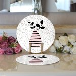 - Supla2li-6409-Gorsel3 - Realhomes Realhomes Özel Tasarım Dijital Baskılı Modern 2'li Yuvarlak Servis Altlığı - Supla Realhomes