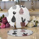 Realhomes Özel Tasarım Dijital Baskılı Modern 2'li Yuvarlak Servis Altlığı - Supla Realhomes