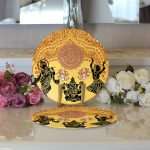 - Supla2li-6636-Gorsel3 - Realhomes Realhomes Özel Tasarım Dijital Baskılı Modern 2'li Yuvarlak Servis Altlığı - Supla Realhomes