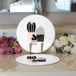 - Supla2li-6699-Gorsel3 - Realhomes Realhomes Özel Tasarım Dijital Baskılı Modern 2'li Yuvarlak Servis Altlığı - Supla Realhomes