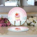 - Supla2li-67-Gorsel3 - Realhomes Realhomes Cup Cake Dijital Baskılı Modern 2'li Yuvarlak Servis Altlığı - Supla Realhomes