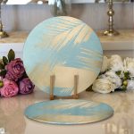 - Supla2li-6768-Gorsel1 - Realhomes  Realhomes Özel Tasarım Dijital Baskılı Modern 2'li Yuvarlak Servis Altlığı - Supla Realhomes