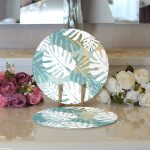 - Supla2li-6770-Gorsel3 - Realhomes Realhomes Özel Tasarım Dijital Baskılı Modern 2'li Yuvarlak Servis Altlığı - Supla Realhomes