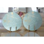 Realhomes Özel Tasarım Dijital Baskılı Modern 2'li Yuvarlak Servis Altlığı - Supla Realhomes