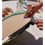 - Supla2li-7001-Gorsel4 - Realhomes Realhomes Gold Detaylı Modern Motifler Dijital Baskılı Modern 2'li Yuvarlak Servis Altlığı - Supla Realhomes