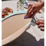 Realhomes Gold Hello Yazılı Modern Motifler Dijital Baskılı Modern 2'li Yuvarlak Servis Altlığı - Supla Realhomes