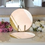 - Supla2li-7006-Gorsel3 - Realhomes Realhomes Pembe Krem Gold Motifli Dijital Baskılı Modern 2'li Yuvarlak Servis Altlığı - Supla Realhomes