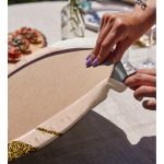 - Supla2li-7006-Gorsel4 - Realhomes Realhomes Pembe Krem Gold Motifli Dijital Baskılı Modern 2'li Yuvarlak Servis Altlığı - Supla Realhomes