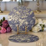 Realhomes Koyu Renkli Gradyan Desenli Dijital Baskılı Modern 2'li Yuvarlak Servis Altlığı - Supla Realhomes