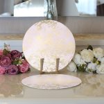 - Supla2li-7015-Gorsel3 - Realhomes Realhomes Açık Pembe Renkli Gradyan Desenli Dijital Baskılı Modern 2'li Yuvarlak Servis Altlığı - Supla Realhomes