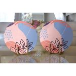 - Supla2li-7025-Gorsel2 - Realhomes  Realhomes Soyut Rengarenk Zeminde Bohem Çiçek Motifli Dijital Baskılı Modern 2'li Yuvarlak Servis Altlığı - Supla Realhomes