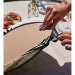 - Supla2li-7029-Gorsel4 - Realhomes Realhomes Beyaz Zemin Minimal Yaprak Desenli Dijital Baskılı Modern 2'li Yuvarlak Servis Altlığı - Supla Realhomes