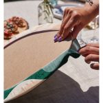 Realhomes Renkli Dağ Desenli Dijital Baskılı Modern 2'li Yuvarlak Servis Altlığı - Supla Realhomes