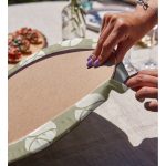 Realhomes Vizon Zeminde Deniz Salyangozu Motifli Dijital Baskılı Modern 2'li Yuvarlak Servis Altlığı - Supla Realhomes