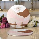 Realhomes Natura Temalı Boho Tasarımlı Dijital Baskılı Modern 2'li Yuvarlak Servis Altlığı - Supla Realhomes