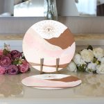 Realhomes Natura Temalı Boho Tasarımlı Dijital Baskılı Modern 2'li Yuvarlak Servis Altlığı - Supla Realhomes