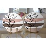 - Supla2li-7055-Gorsel2 - Realhomes Realhomes Onedraw Motifli Çiçek Dijital Baskılı Modern 2'li Yuvarlak Servis Altlığı - Supla Realhomes