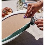 - Supla2li-7062-Gorsel4 - Realhomes  Realhomes Sanatsal Motifli Çiçek Detaylı Dijital Baskılı Modern 2'li Yuvarlak Servis Altlığı - Supla Realhomes