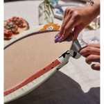 - Supla2li-7064-Gorsel4 - Realhomes Realhomes Sanatsal Motifli Çiçek Detaylı Dijital Baskılı Modern 2'li Yuvarlak Servis Altlığı - Supla Realhomes