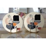 - Supla2li-7065-Gorsel2 - Realhomes  Realhomes Modern Tasarımlı Bohem Çizimli Dijital Baskılı Modern 2'li Yuvarlak Servis Altlığı - Supla Realhomes