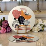 - Supla2li-7066-Gorsel1 - Realhomes Realhomes Modern Tasarımlı Bohem Çizimli Dijital Baskılı Modern 2'li Yuvarlak Servis Altlığı - Supla Realhomes