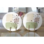 - Supla2li-7068-Gorsel2 - Realhomes Realhomes Minimal Desenli Çiçek Motifli Dijital Baskılı Modern 2'li Yuvarlak Servis Altlığı - Supla Realhomes